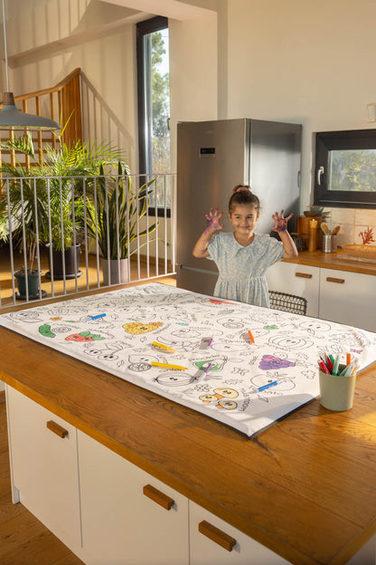 Sihirli Renkler - Çocuklar İçin Öğretici Boyama Örtüsü